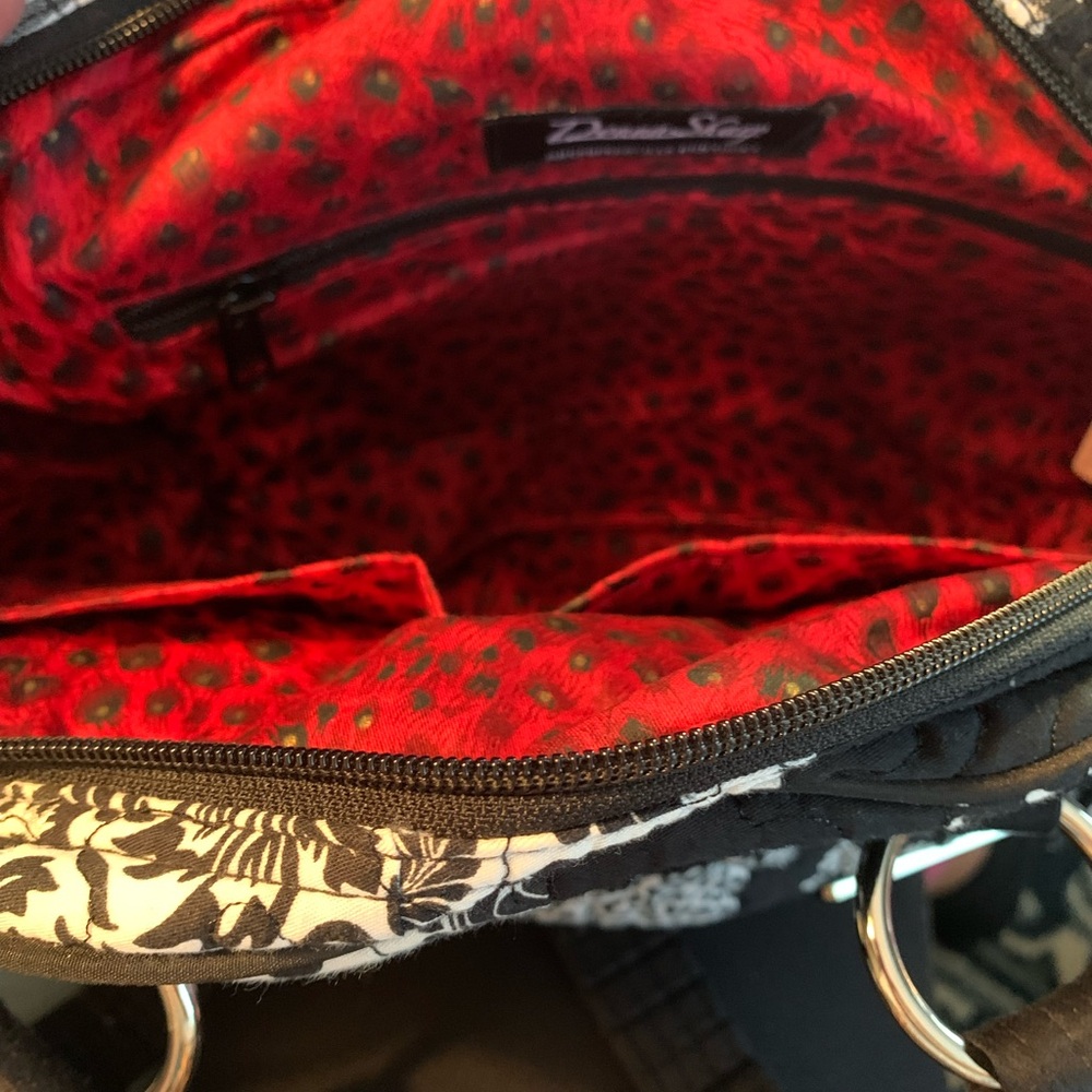 Donna Sharp- Black/White Patchwork Design Purse - image 4